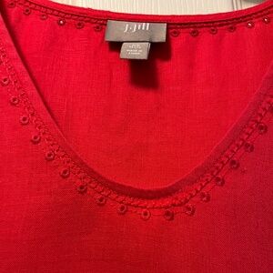 J Jill linen top size XS red